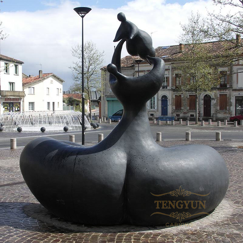 Tengyun Carving bronze fat woman statues (5)