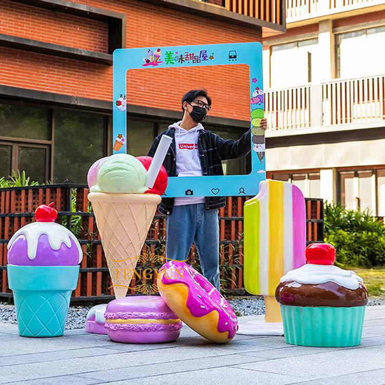 Outdoor decor large resin ice-lolly fiberglass ice cream sculpture (7)