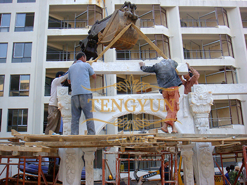 marble gazebo installation (1)