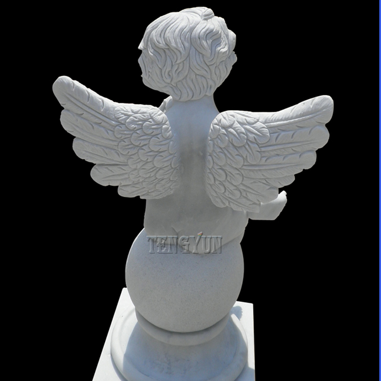 Indoor little tone kid boy nude angel statue marble small angel statues (2)