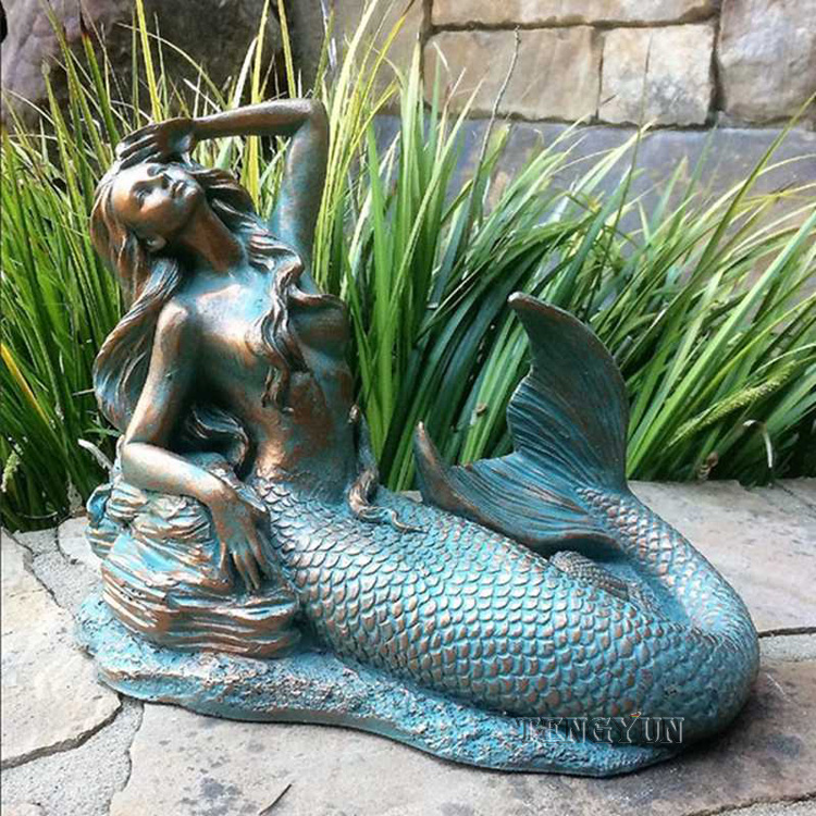 Bronze mermaid statue (2)