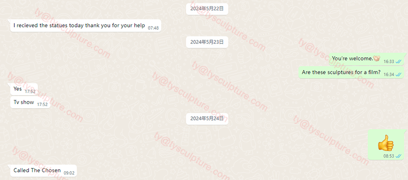 Our Fiberglass Warrior Statues Made For The Filming Set Of The American TV Series “The Chosen”