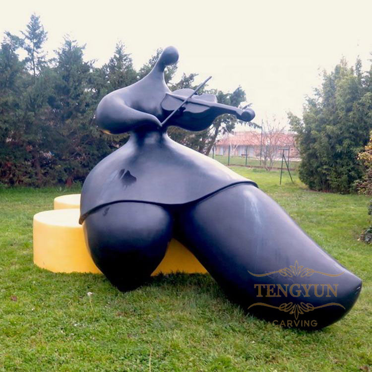 Tengyun Carving bronze fat woman statues (6)