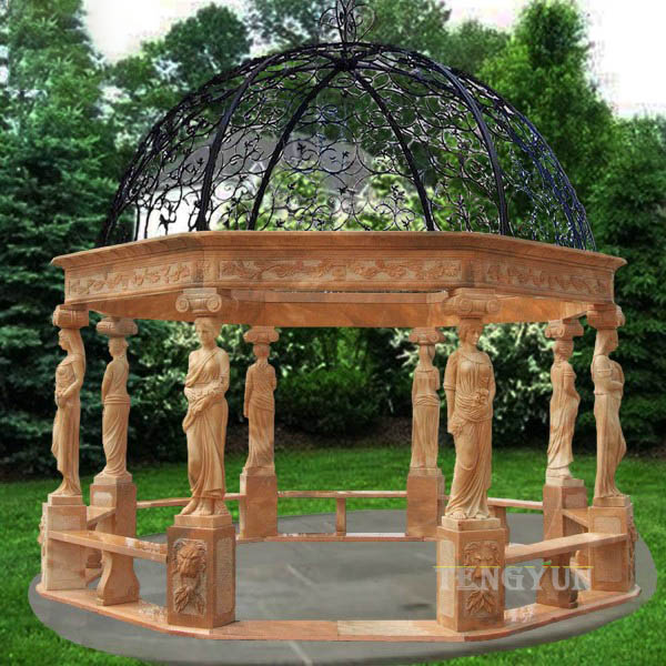 sunset red marble gazebo (2)
