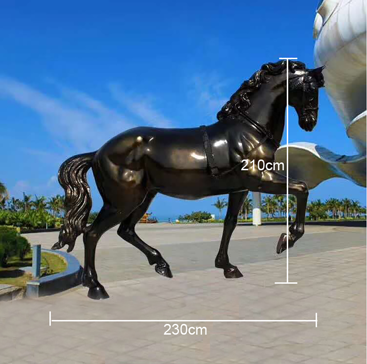 Outdoor Life Size Horse Garden Fiberglass Scu 1