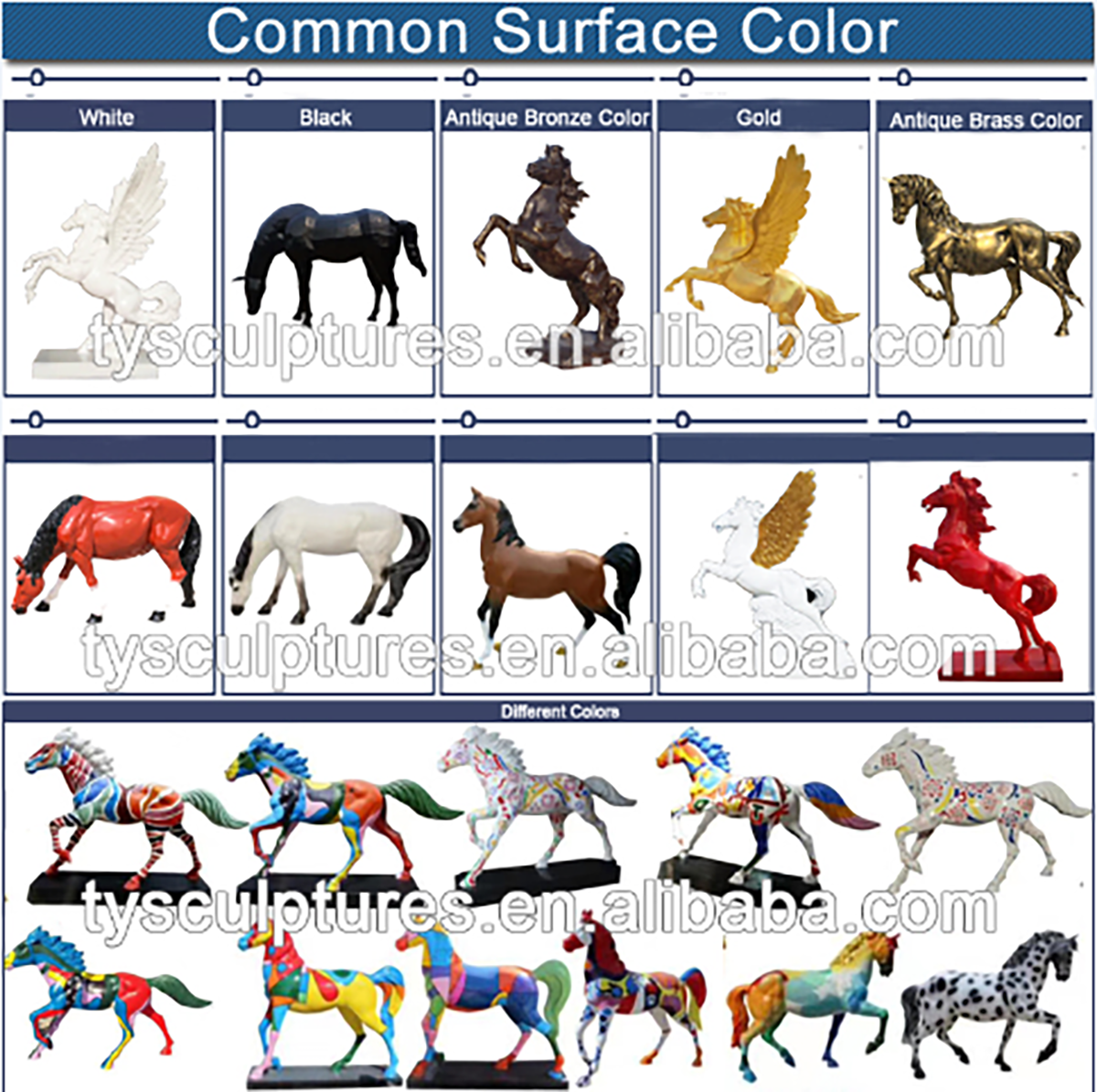 Outdoor Life Size Horse Garden Fiberglass Scu (3) 1