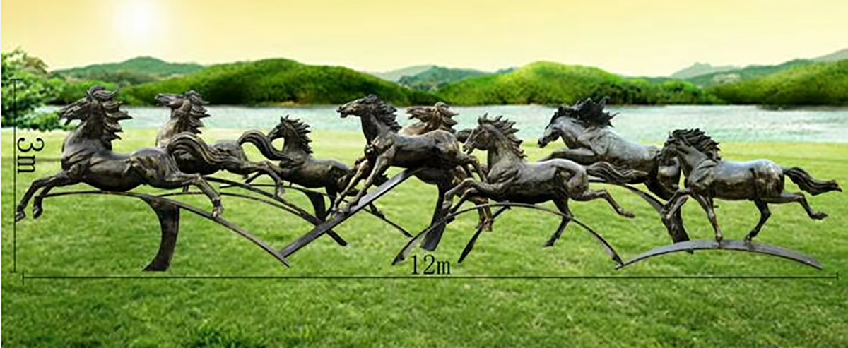 Outdoor Life Size Horse Garden Fiberglass Scu (6) 1