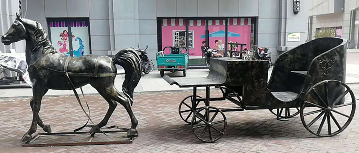 Outdoor Life Size Horse Garden Fiberglass Scu (7) 1