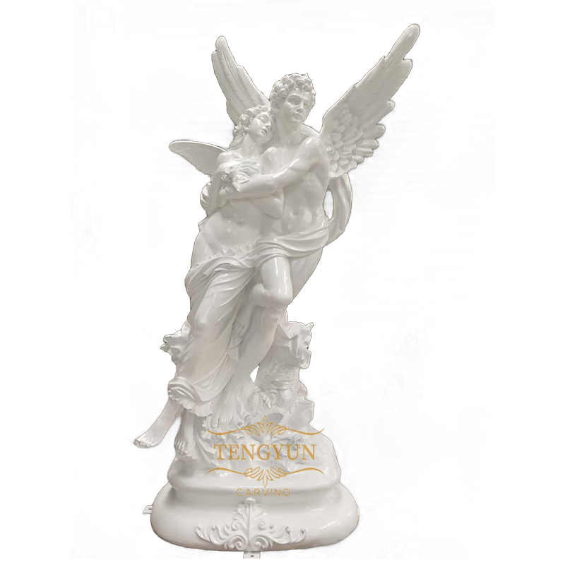 resin large romantic love angel sculpture