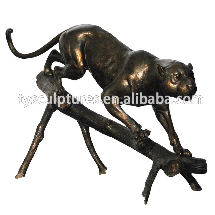 bronze cougar sculpture