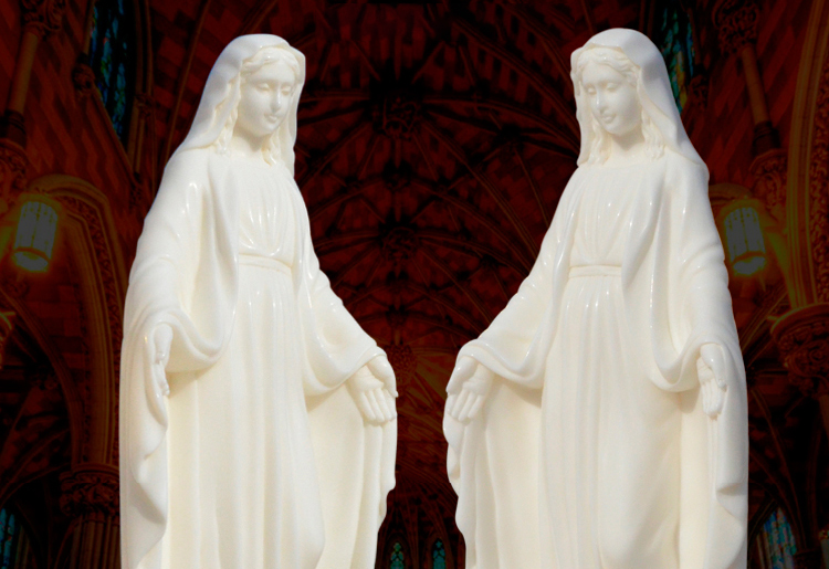 marble virgin mary statue