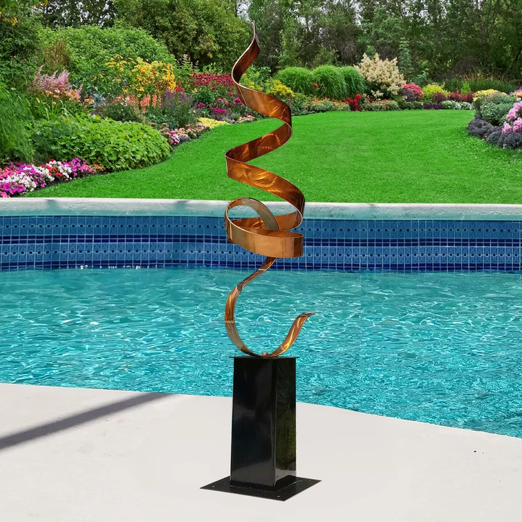 metal abstract indoor decorative stainless steel sculpture (3)