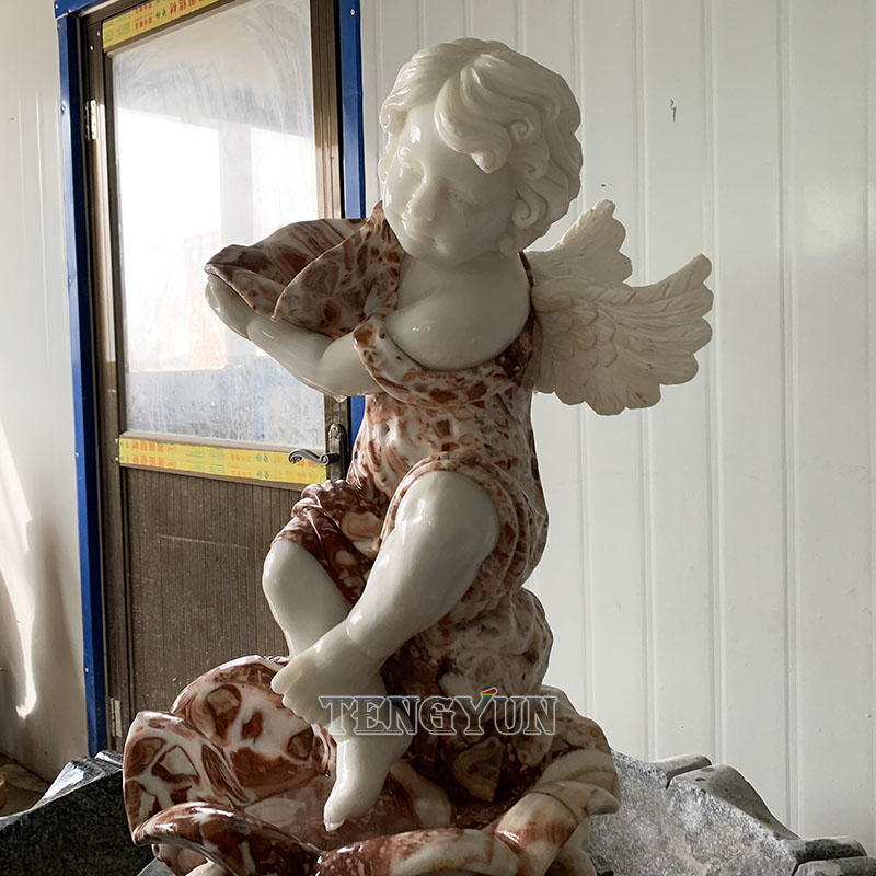 marble small angel cherub water fountain] (2)