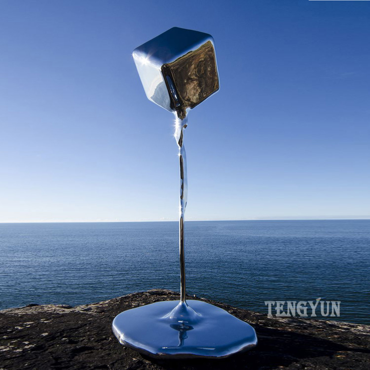 ice melt sculpture stainless-steel