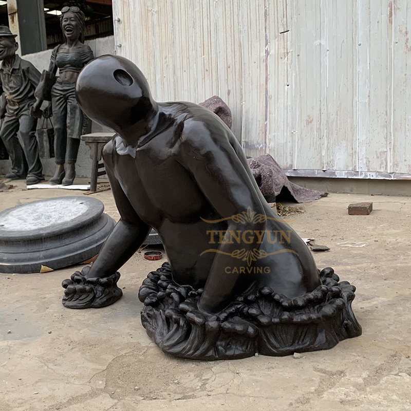 bronze abstract human sculpture (3)