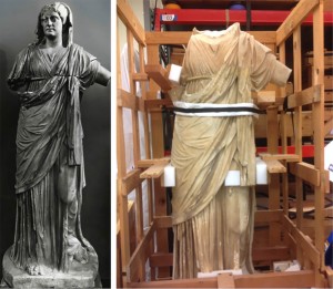 The Romans skillfully used interchangeable heads on their statues.