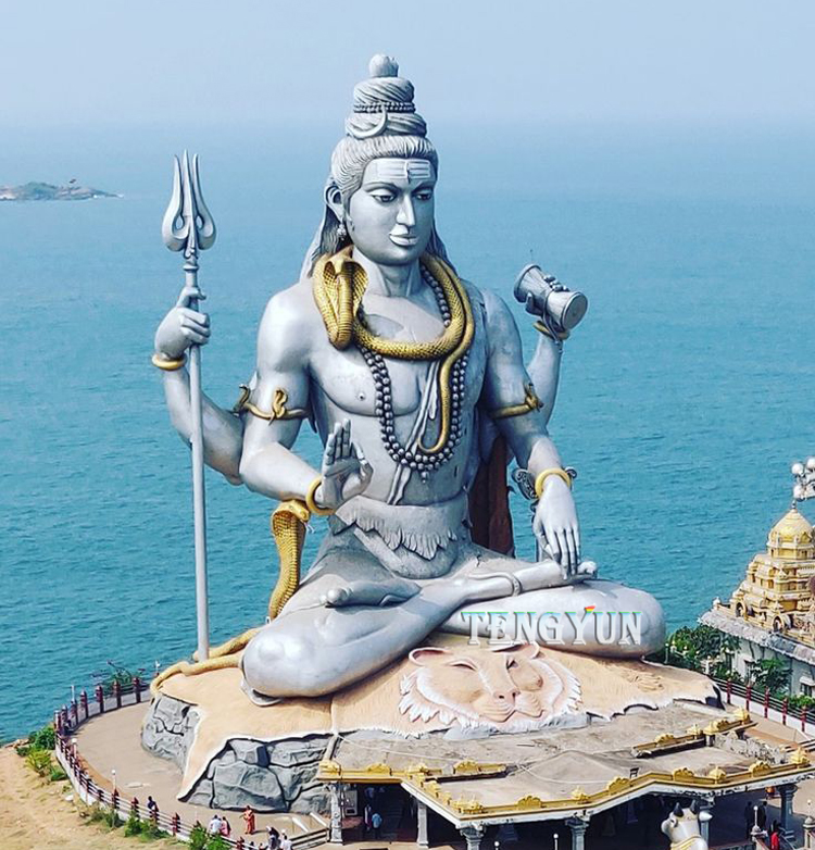 White Marble Lord Of Shiva Hinduism Statue (5)