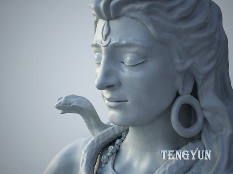 White Marble Lord Of Shiva Hinduism Statue (6)