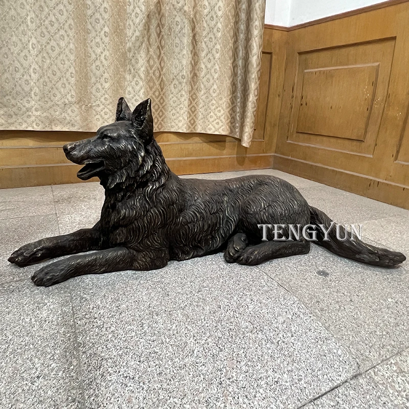 Outdoor Metal Bronze Dog Statue Animal Sculpture for Sale