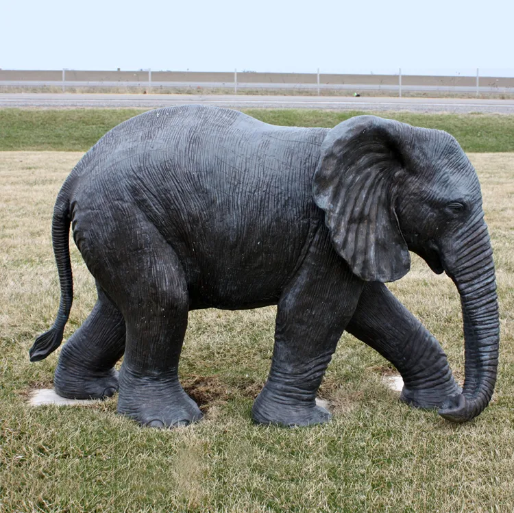bronze elephant statue