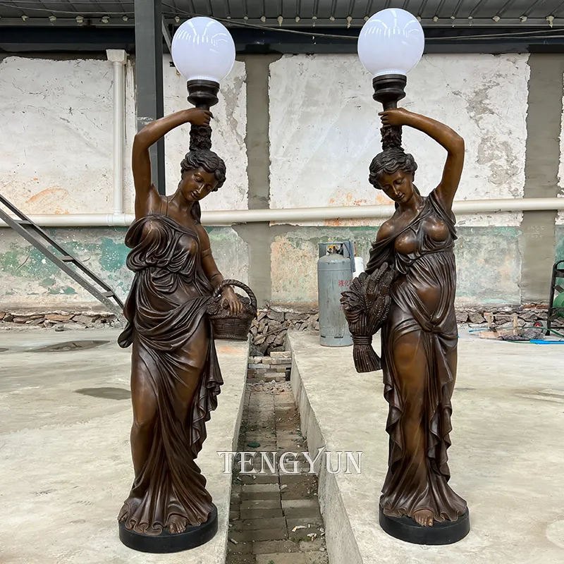 bronze female statue