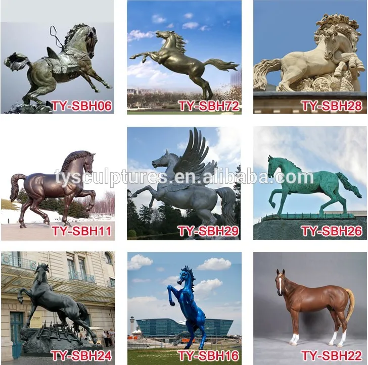 life size bronze horse