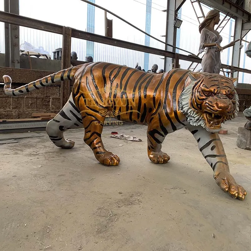 bronze tiger sculpture