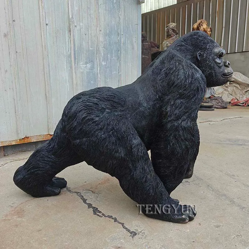 bronze gorilla sculpture