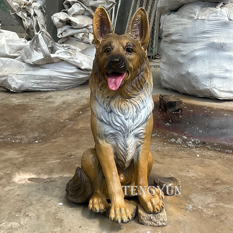 Life Size Bronze Metal Dog Sculptures for Garden