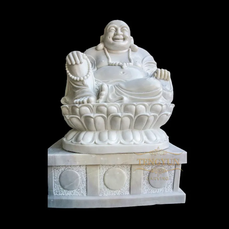 marble laughing buddha statue