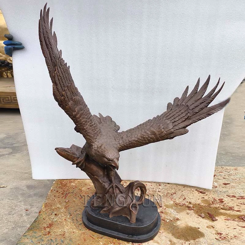 Bronze Eagle Figurine Statue for Home Decoration
