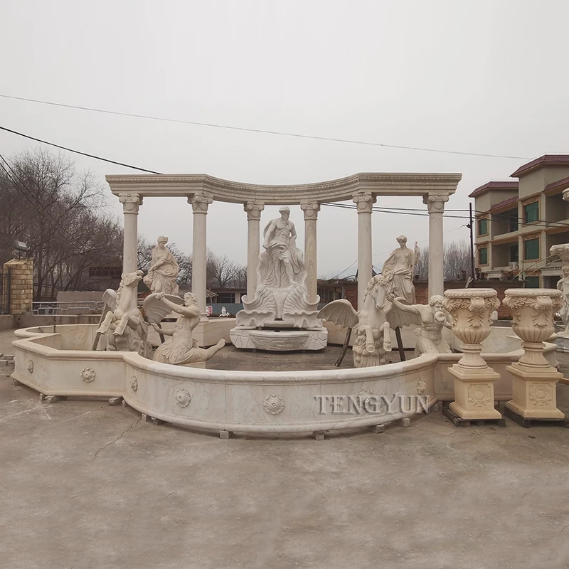 Large Size Replica Marble Trevi Marble Water Fountain