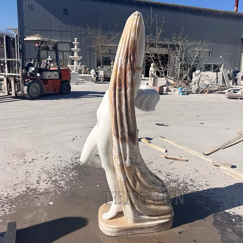 Elegant Marble Nude Female Sculpture the Dancing Girl Statue