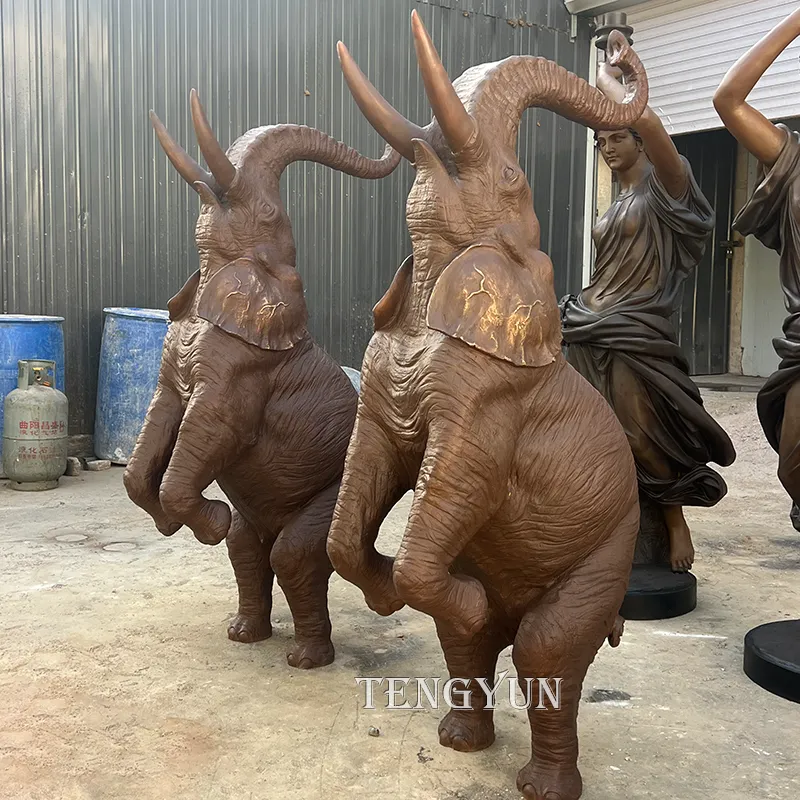 bronze elephant sculpture