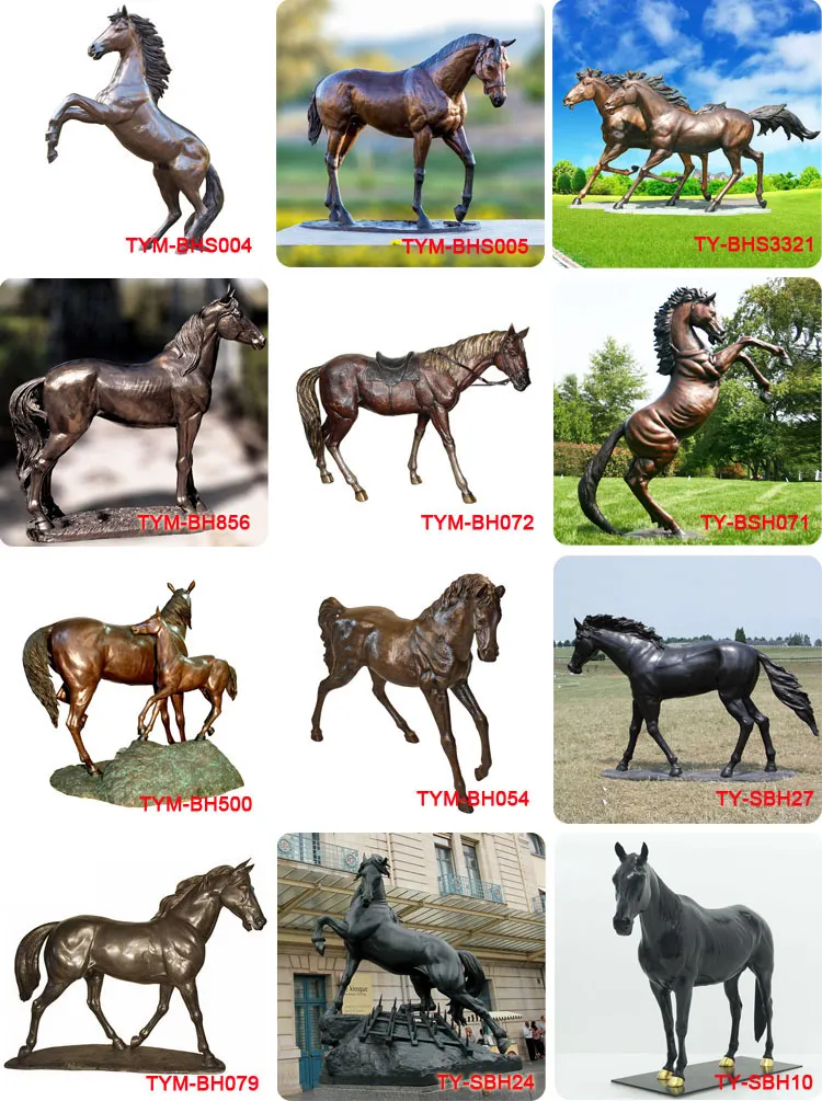 bronze stallion statue