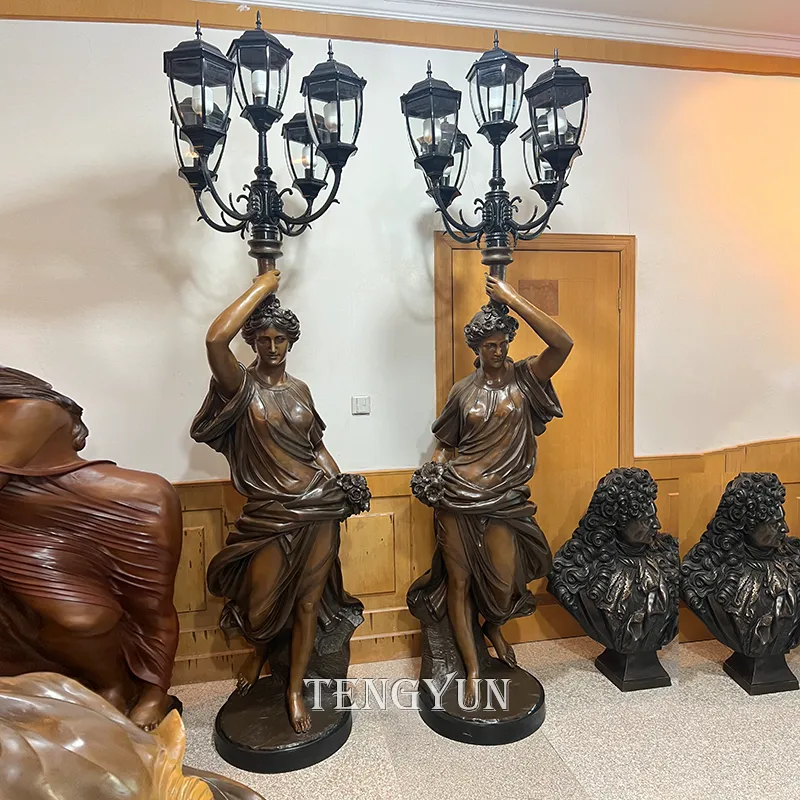 antique bronze statue woman