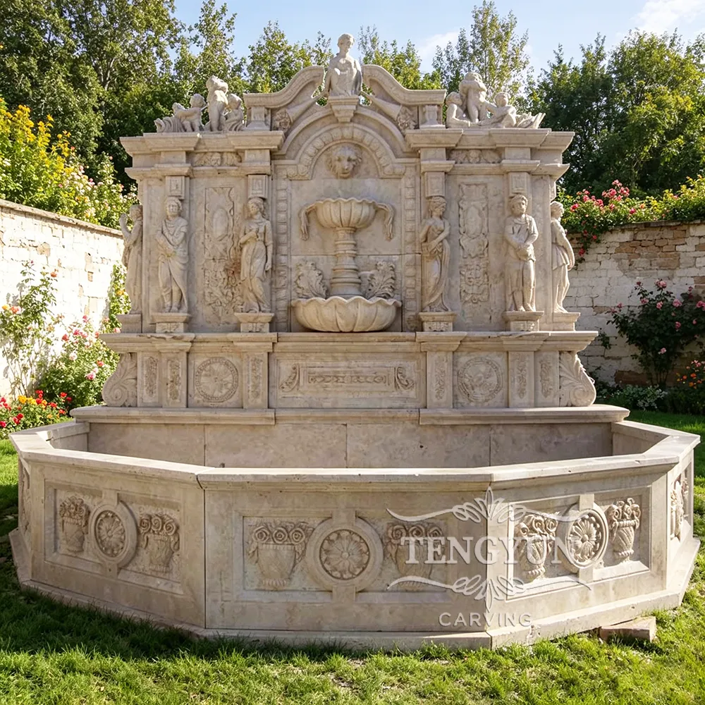 How to Choose Between Marble, Granite, and Limestone Wall Fountains