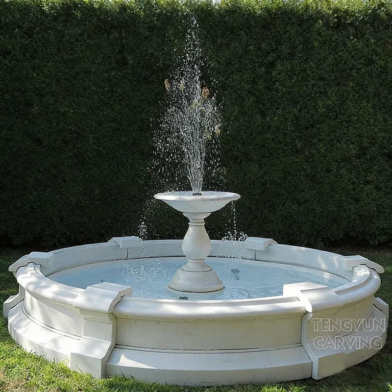 Read More About fountain in front of house