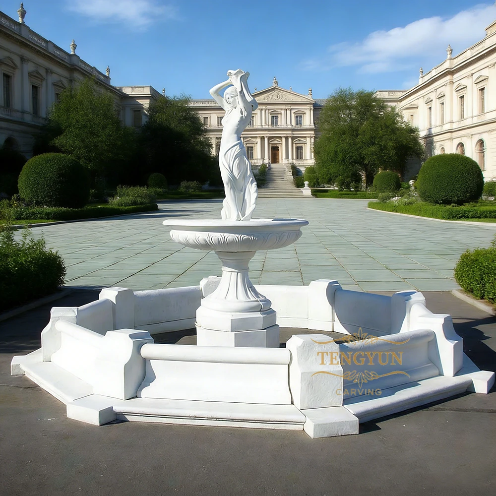 Outdoor Garden Modern Natural Lady Water Fountain for Home