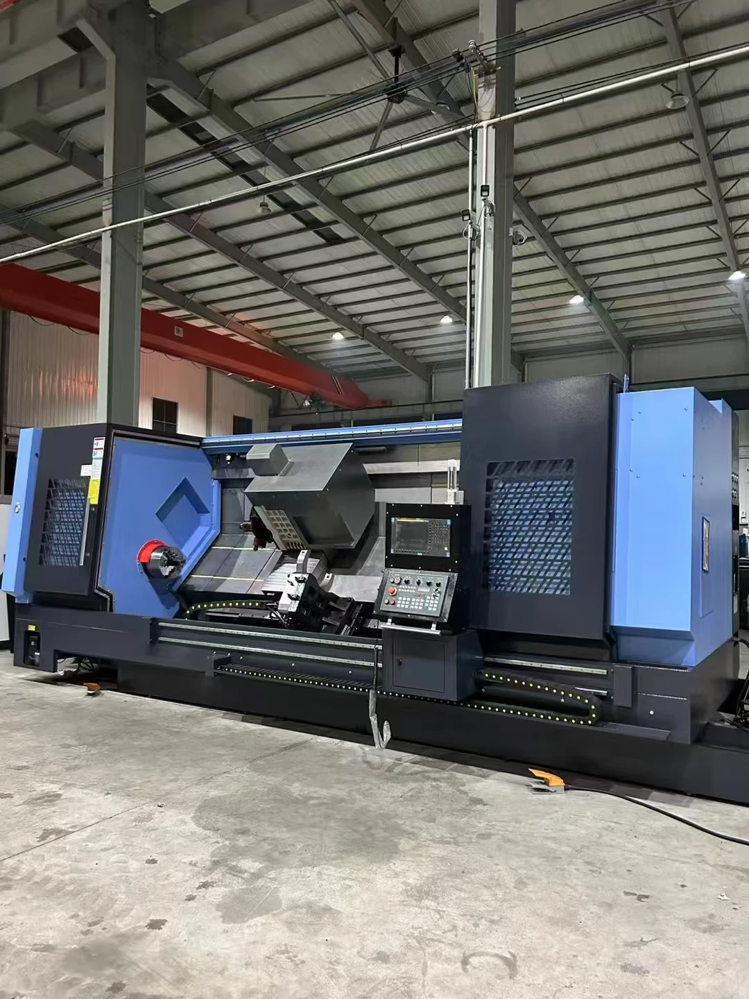 CNC inclined bed lathe large turret turning center machine tool