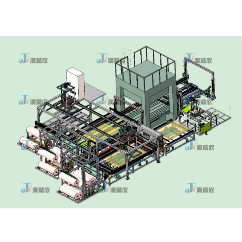 Automobile Headliner Wet Method Line (Fiberglass Rolling Adhesive Process)