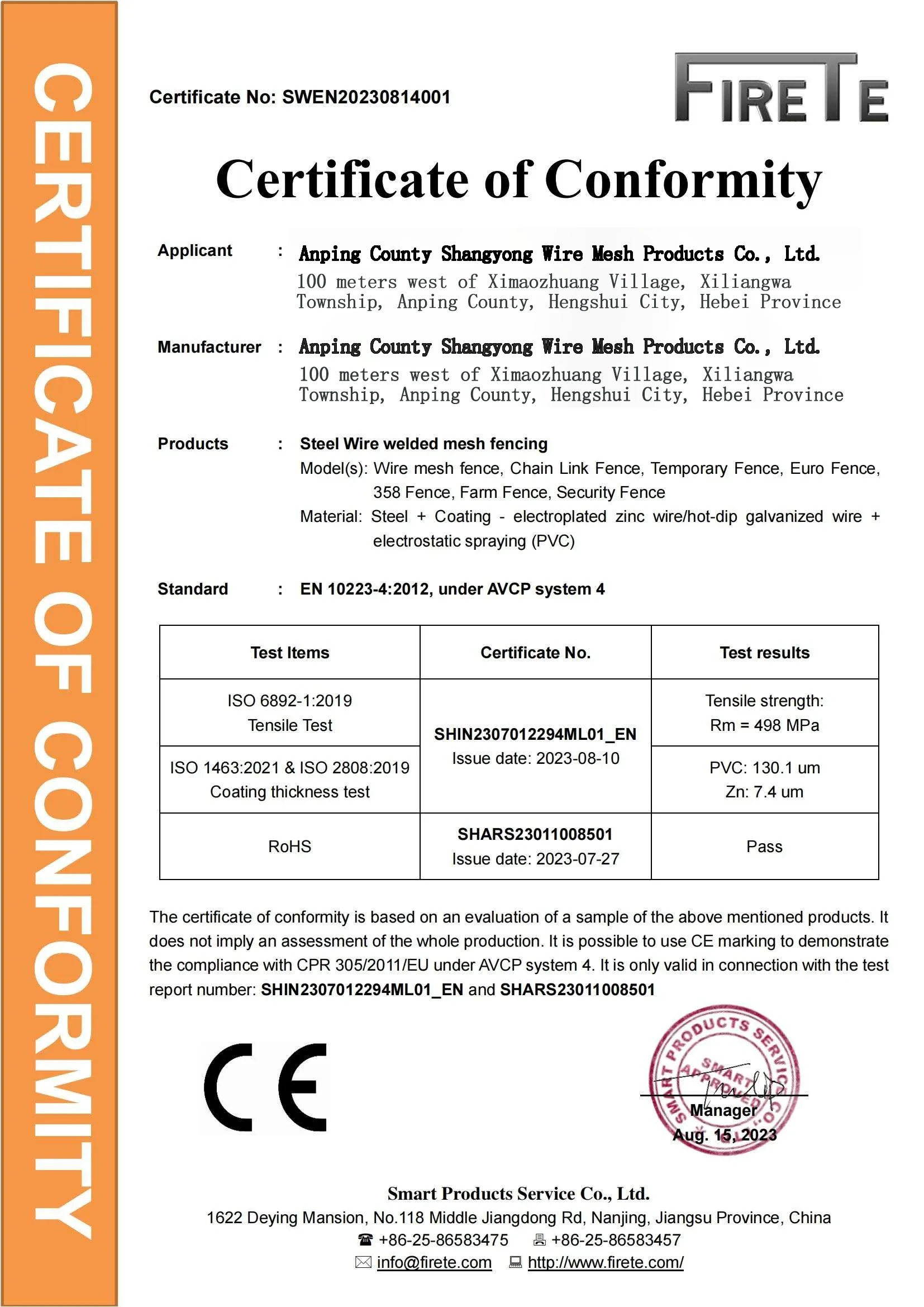 Certificate of Registration