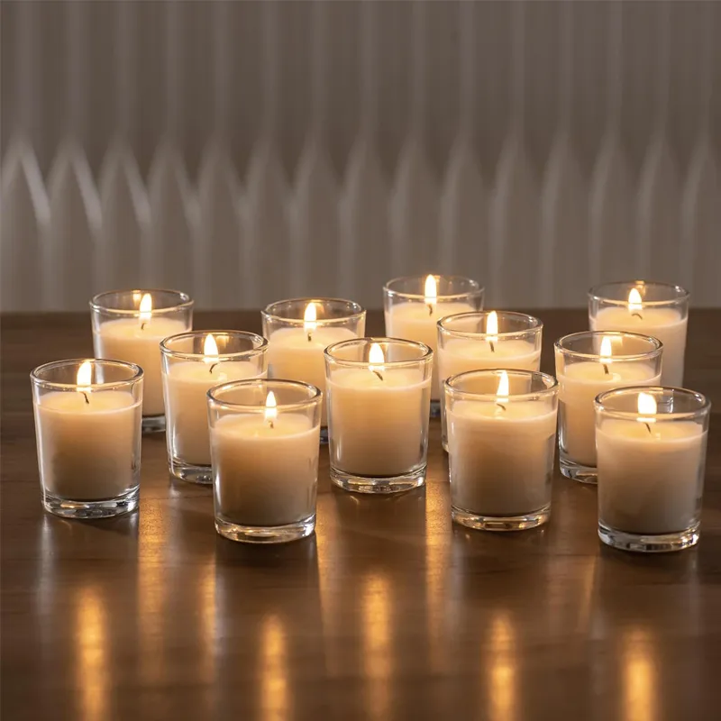 Unscented Jar Candles - Clean-Burning, Long-Lasting Glass