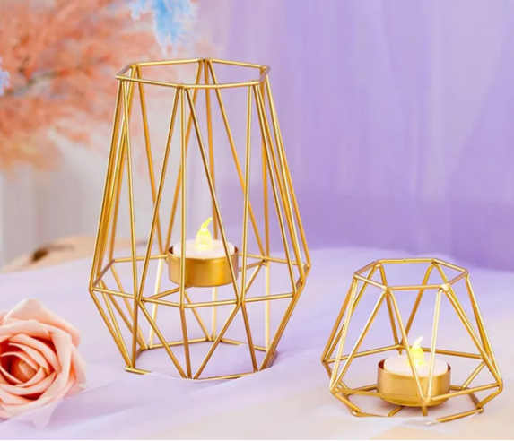 Outdoor Decor Using Metal Tea Light Holders