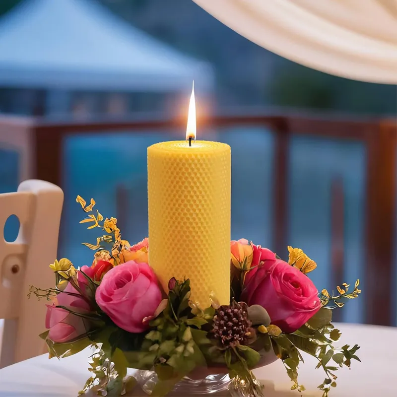Beeswax Rolled Candles as Thoughtful Housewarming Gifts