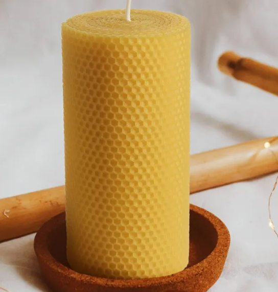 Beeswax Rolled Candles as Thoughtful Housewarming Gifts