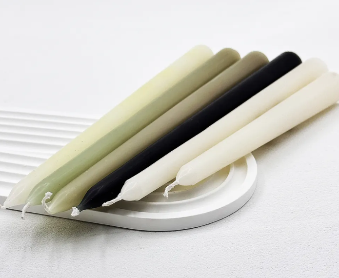 Beeswax Taper Candle Elegant Shape Complements Formal Dining