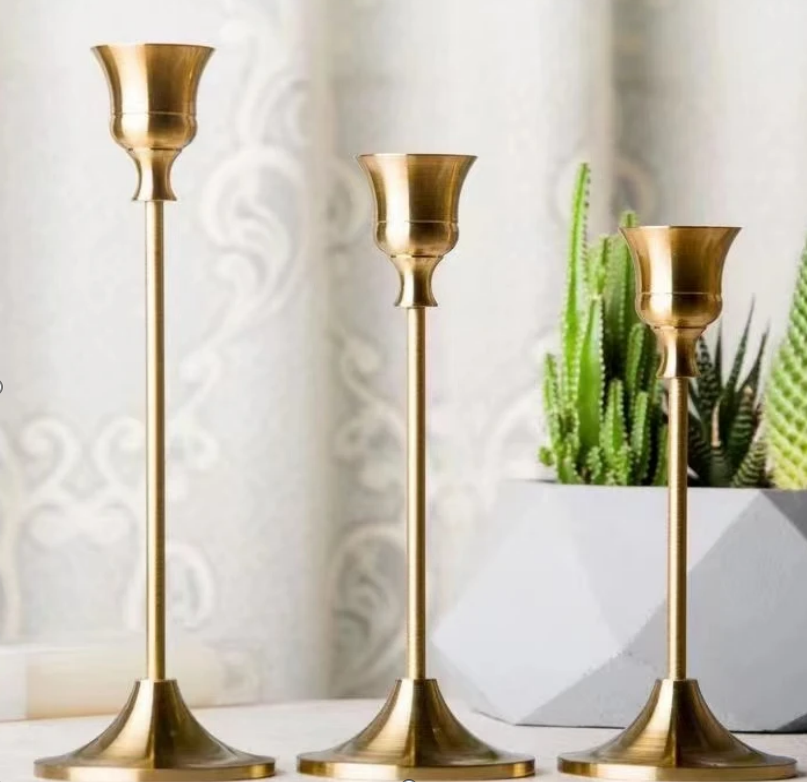 Matching Metal Wick Holders for Decorative House Candle Holders.