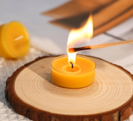 A Clean Burning Beeswax Candle Improves air quality.