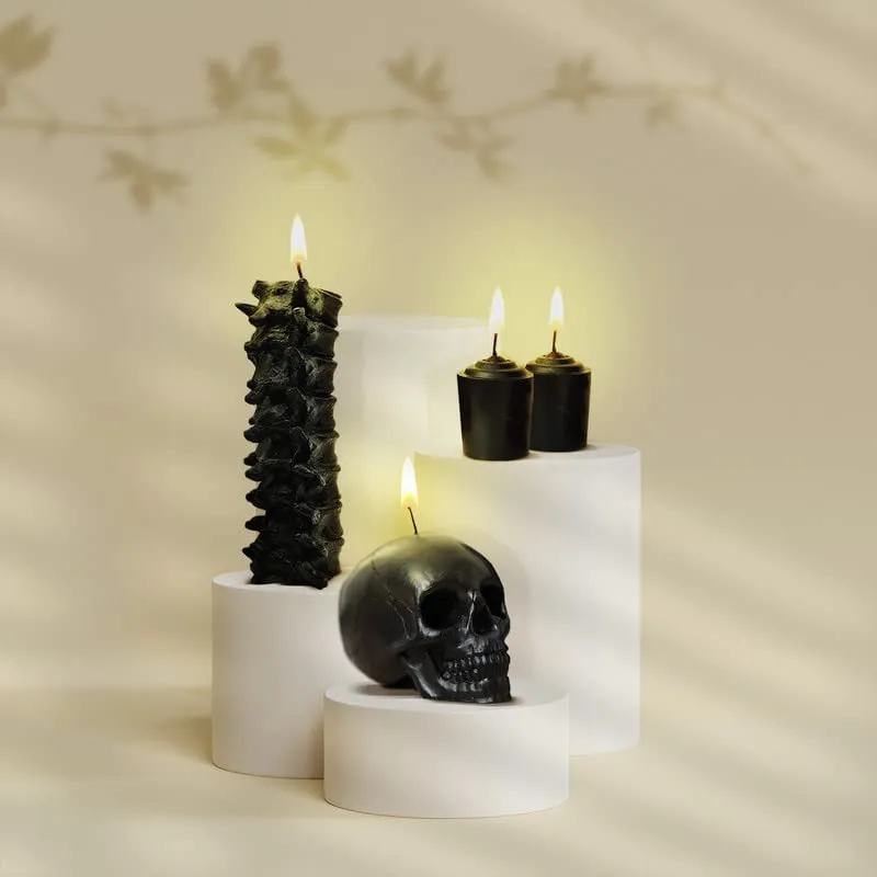 Add a Touch of Spooky Elegance with Skull Candles